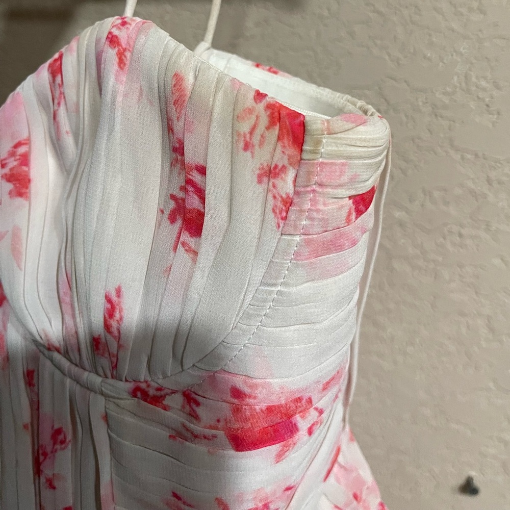 Self-Portrait | Floral Print Chiffon Tiered Midi Dress - Picture 10 of 11